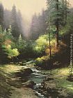 Trail Paintings - Creekside Trail by Thomas Kinkade